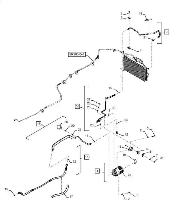 47501031 - Шланг конд. Mg. с 14г.в.